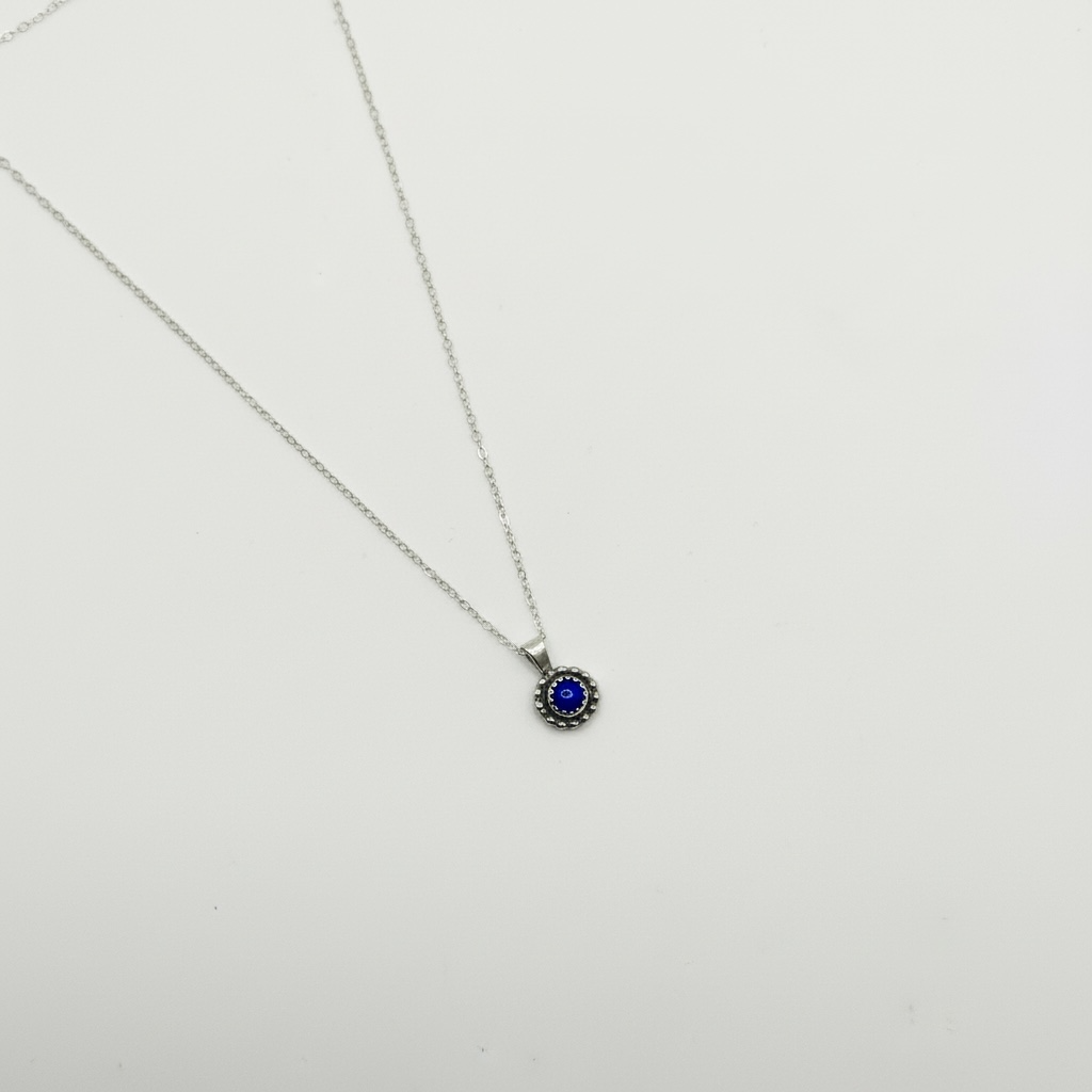 Marsh Gem Halo Pendant - Lapis Lazuli