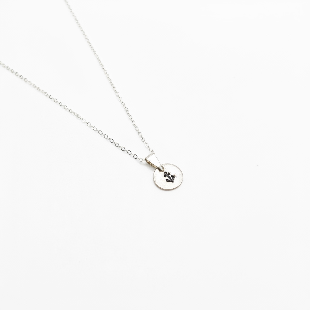 Anchor Coastal Mini Medallion Necklace