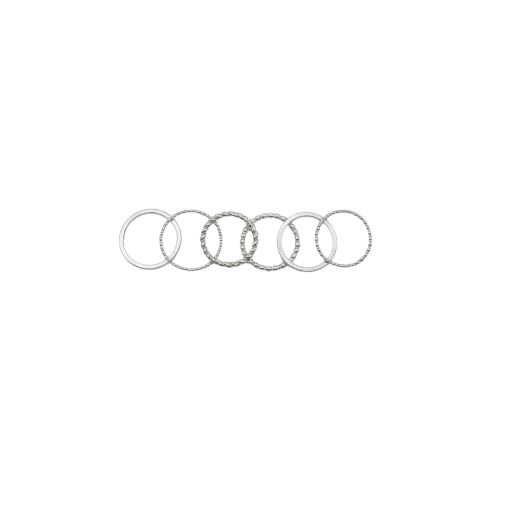 Silver Marsh Ring Stack