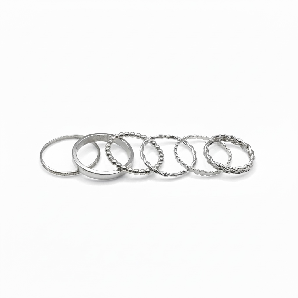 Silver Marsh Ring Stack
