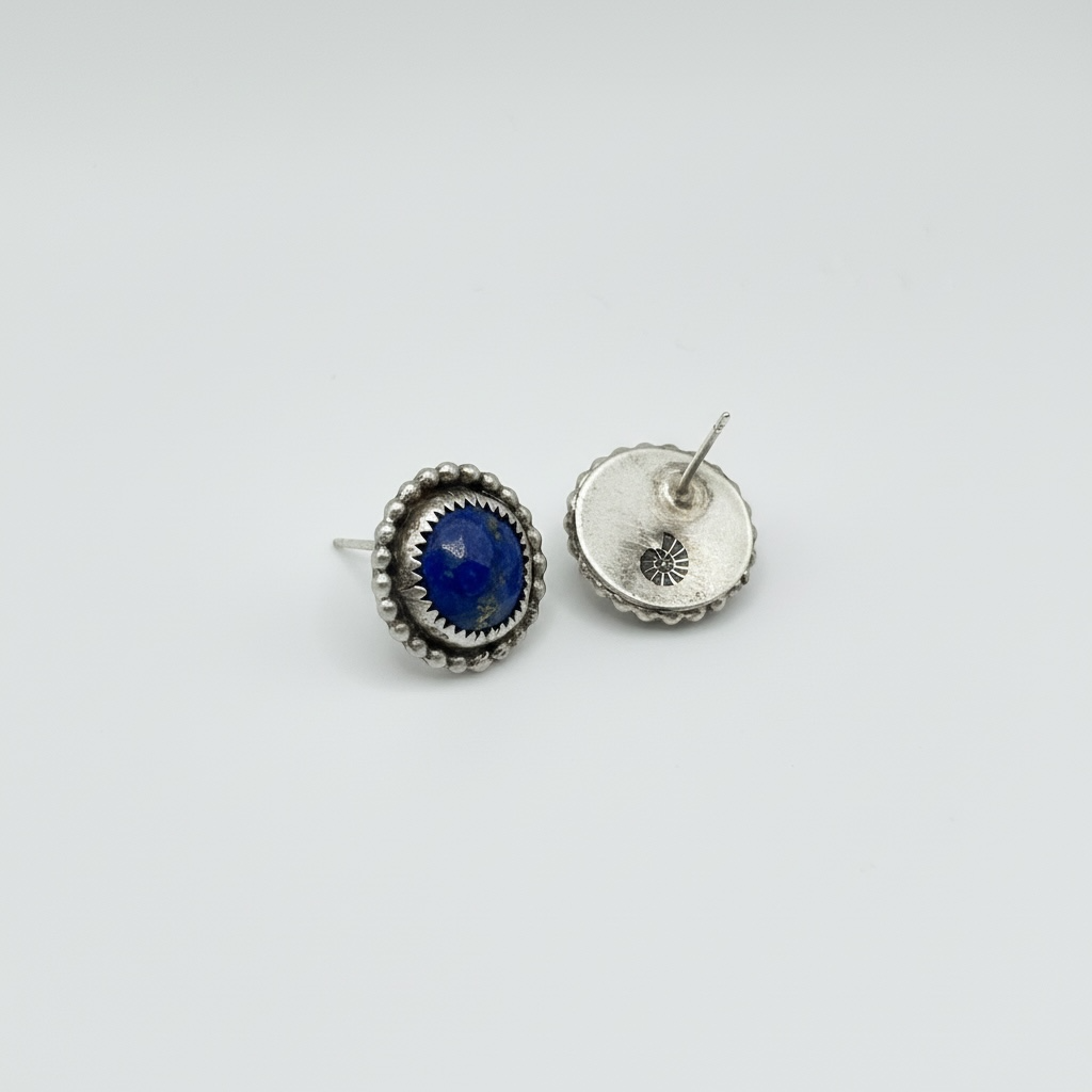 Lapis Lazuli Drift Halo Studs