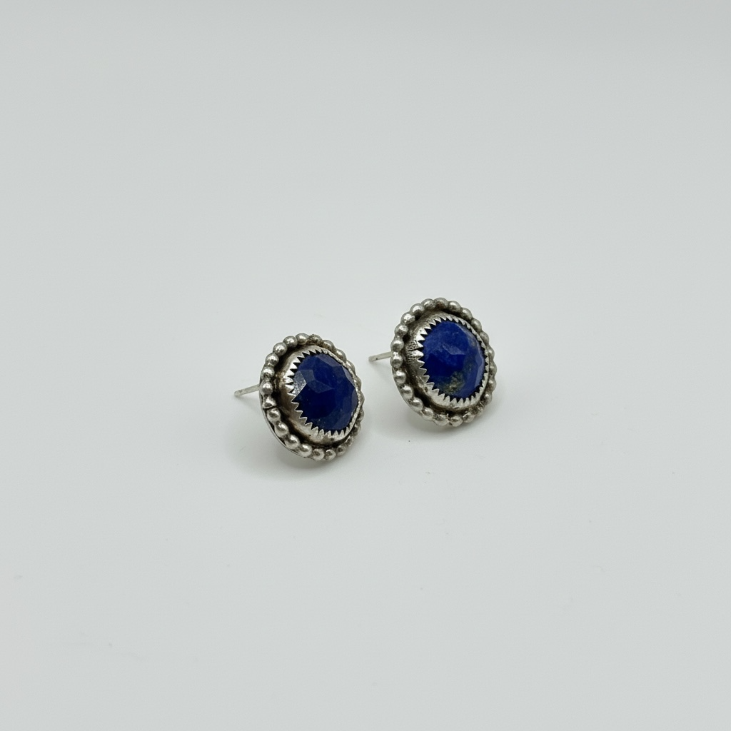 Lapis Lazuli Drift Halo Studs